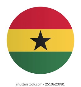 Nationalflagge von Ghana. Länderkennung