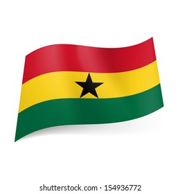 National Flag Ghana Red Yellow Green Stock Vector (Royalty Free) 154936772