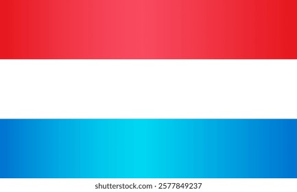 National Flag of the Grand Duchy of Luxembourg. Vector element