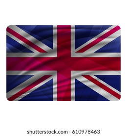 National flag of Great Britain in modern design style.