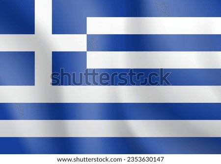National flag of Greece. Vector illustration.