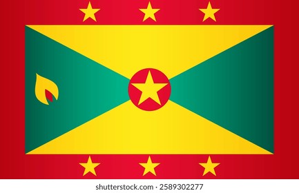 National Flag of Grenada. Vector Element