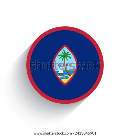 National flag of Guam icon vector illustration isolated on white background.