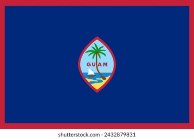 Nationalflagge von Guam. Vektorgrafik.