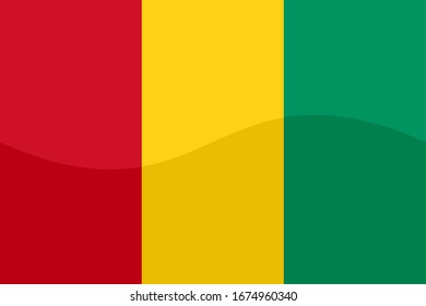 die nationale Flagge von Guinea 