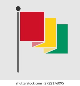 Bandera nacional del diseño del Vector de Guinea