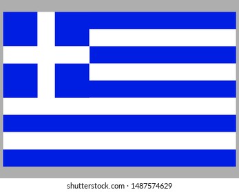 National flag of Hellenic Republic also know as Greece . original colors and proportion. Simply vector illustration, from countries flag set.