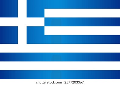 National Flag of the Hellenic Republic. Vector Element