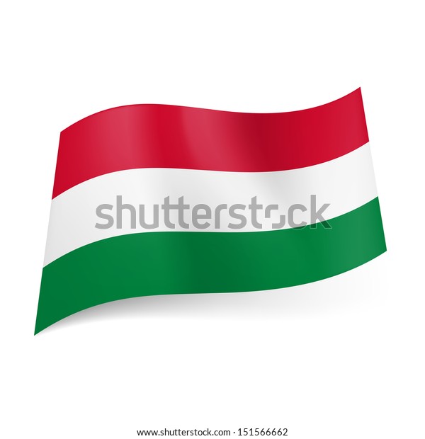 National Flag Hungary Red White Green Signs Symbols Objects