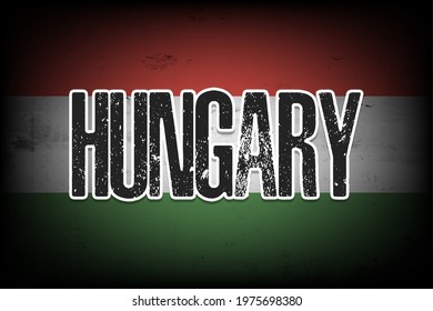 National flag of Hungary. Vintage background. Grunge texture. Banner design pattern. Vector illustration