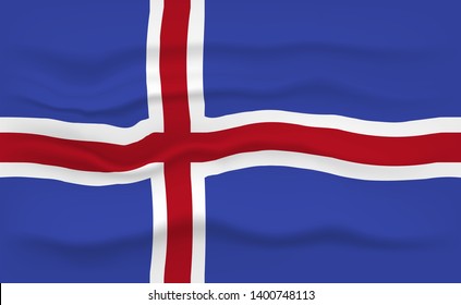 National flag of Iceland background
