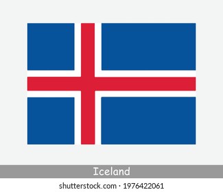 National Flag of Iceland. Icelandic Country Flag Detailed Banner. EPS Vector Illustration Cut File svg