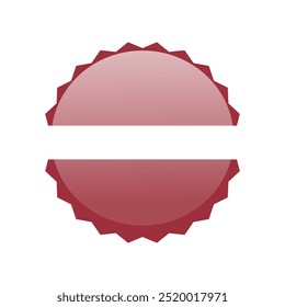National flag icon of Latvia. Flag Isolated background vector