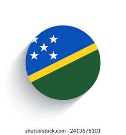 National flag icon vector illustration of Solomon Islands isolated on white background.