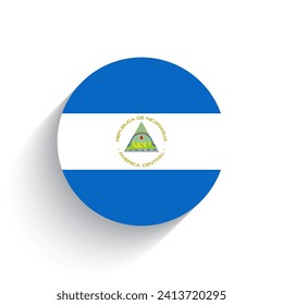 Nationalflagge Symbol, Vektorgrafik von Nicaragua einzeln auf weißem Hintergrund.