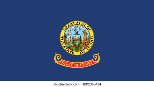 National flag of Idaho. Vector illustration, Vector of Idaho flag. EPS, Vector, illustration.
