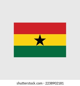 National Flag Illustration Concept Of Country Ghana 