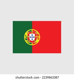 National Flag Illustration Concept Of Country Portugal 