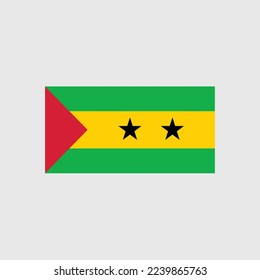 National Flag Illustration Concept Of Country Sao Tome And Principe 