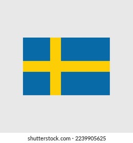 National Flag Illustration Concept of Country Sweden 