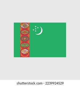 Nationales Illustrationskonzept für Flaggenstaaten Turkmenistans 