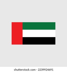 National Flag Illustration Concept Of Country United Arab Emirates 