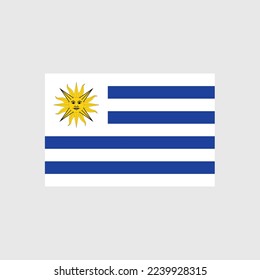 National Flag Illustration Concept Of Country Uruguay 