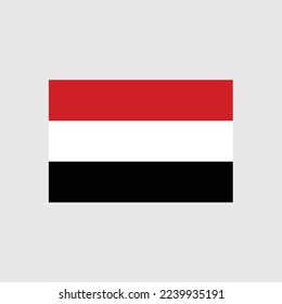 National Flag Illustration Concept Of Country Yemen 