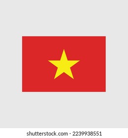 National Flag Illustration Concept Of Country Vietnam 
