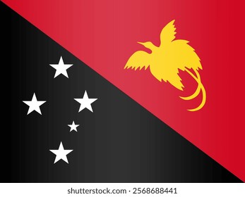 National flag of the Independent State of Papua New Guinea