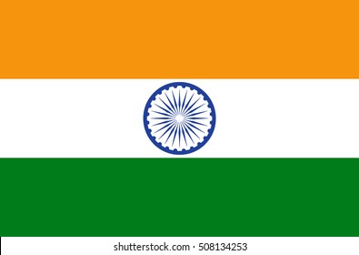 National flag of India with correct proportions and color scheme