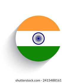 National flag of India icon vector illustration isolated on white background.