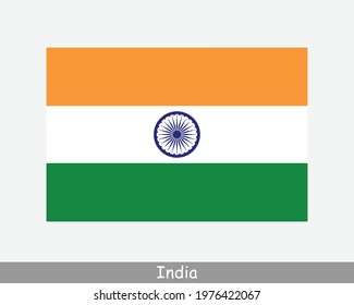National Flag of India. Indian Country Flag. Republic of India Detailed Banner. EPS Vector Illustration Cut File svg