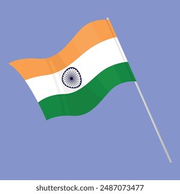 National Flag of India. India Flag Vector icon. Independence day of India flag.