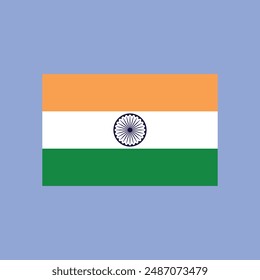 National Flag of India. India Flag Vector icon. Independence day of India flag.