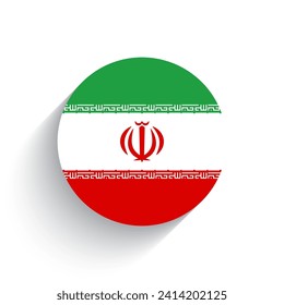 National flag of Iran icon vector illustration isolated on white background.