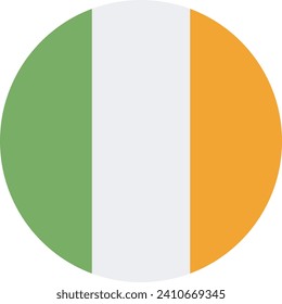 National flag of Ireland. Vector illustration.
