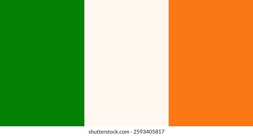 National flag of Ireland, vector illustration. Design concept for banner, posters, souvenirs, background.