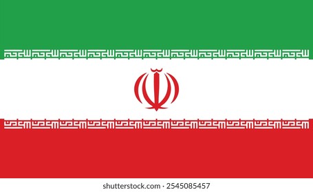 The national flag of the Islamic Republic of Iran