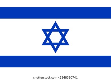National flag of Israel. Vector illustration. - Shutterstock ID 2348310741