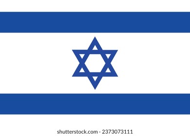 National flag of Israel. Vector illustration.