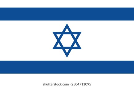 National flag of Israel. Vector illustration.