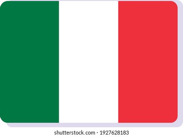 Bandera nacional de la imagen vectorial de Italia