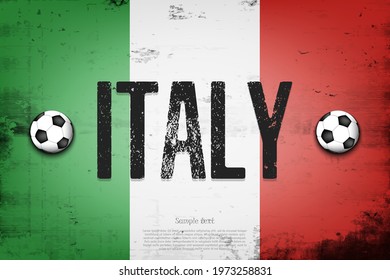 National flag of Italy. Vintage background. Grunge texture. Banner design pattern. Vector illustration