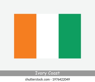 National Flag of Ivory Coast. Ivorian Country Flag. Republic of Côte d'Ivoire Detailed Banner. EPS Vector Illustration Cut File svg