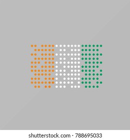 national flag Ivory . dot icon vector