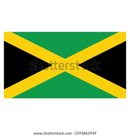 national flag of Jamaica vector image