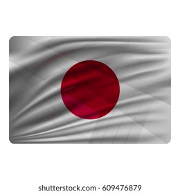 National flag of Japan in modern design style.