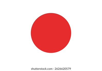 National Flag of Japan – Simple Flat Design