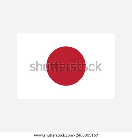 The national flag of Japan. vector image. vector illustration.